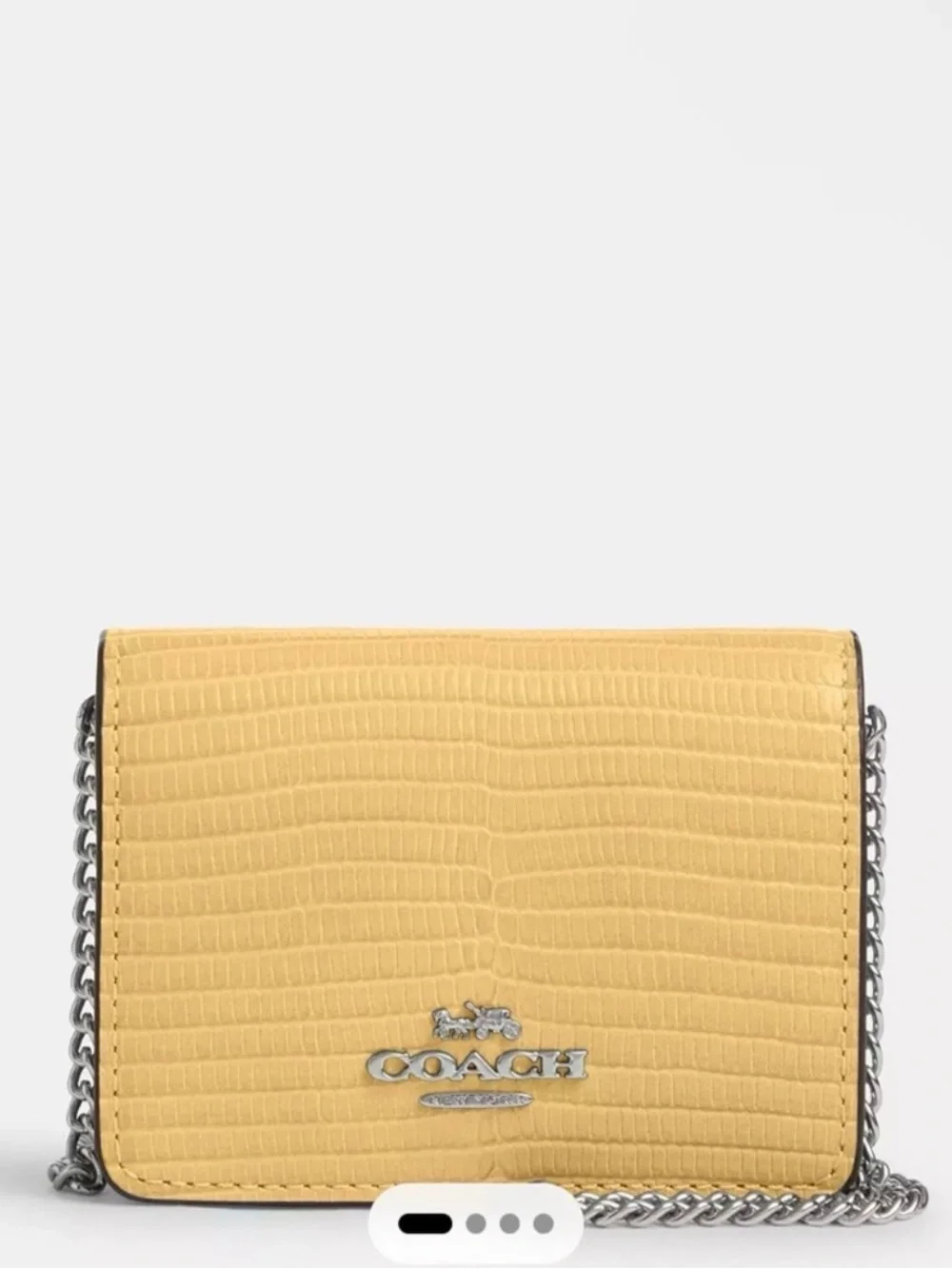 Coach -Embossed Leather Wallet - Light Green